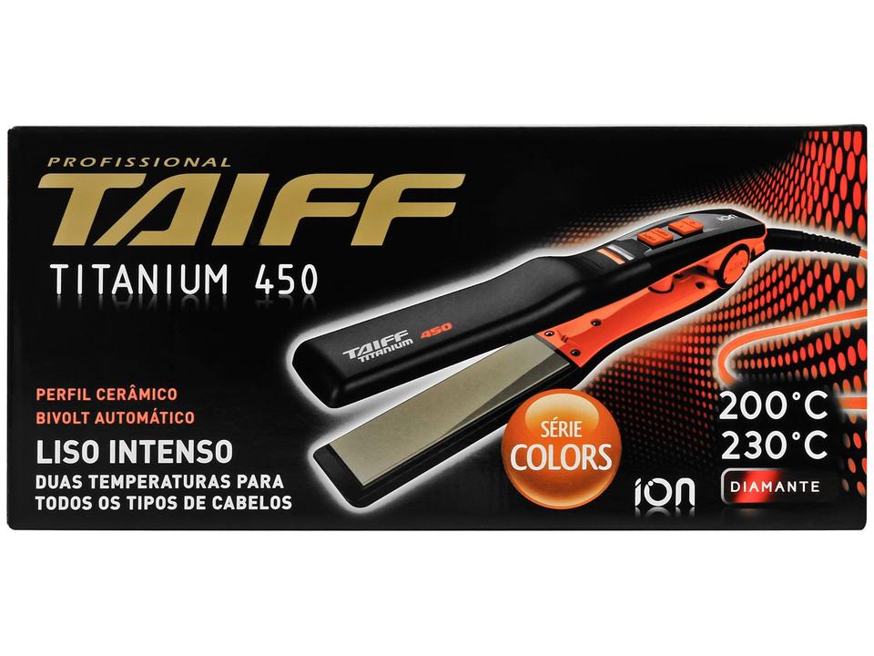 Chapinha/Prancha de Cabelo Taiff - Titanium 450 Colors 230C - Bivolt - 13