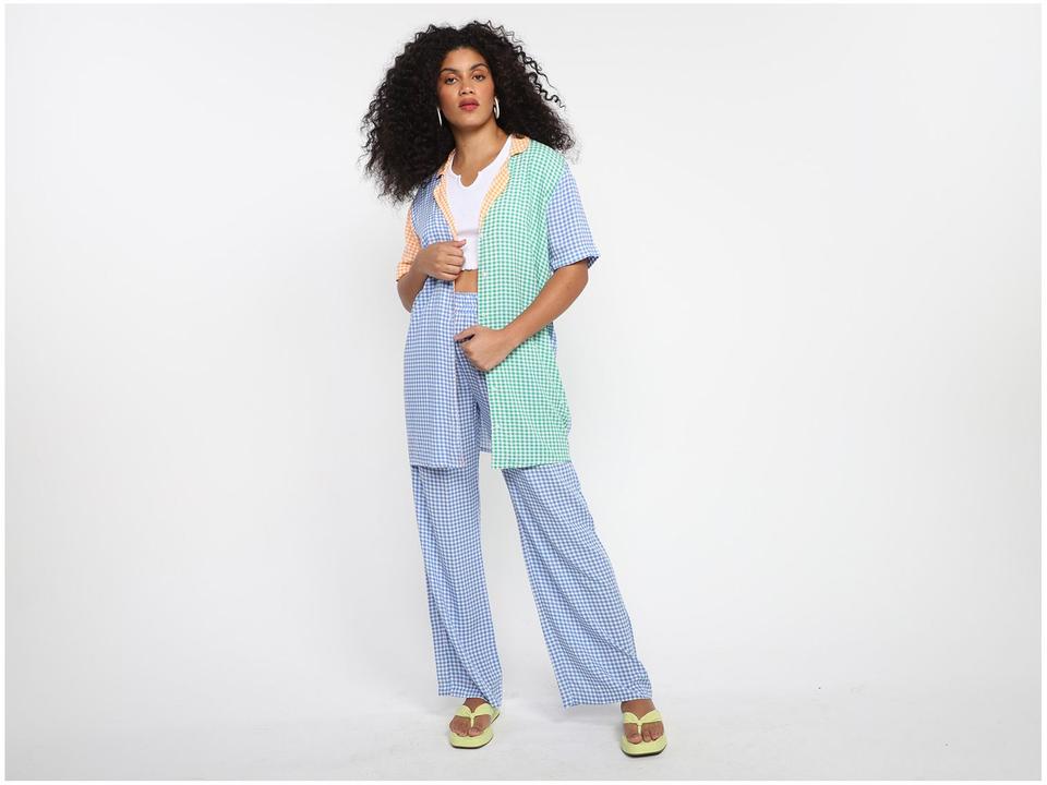 Chemise Vista Magalu Xadrez Alongada - 3