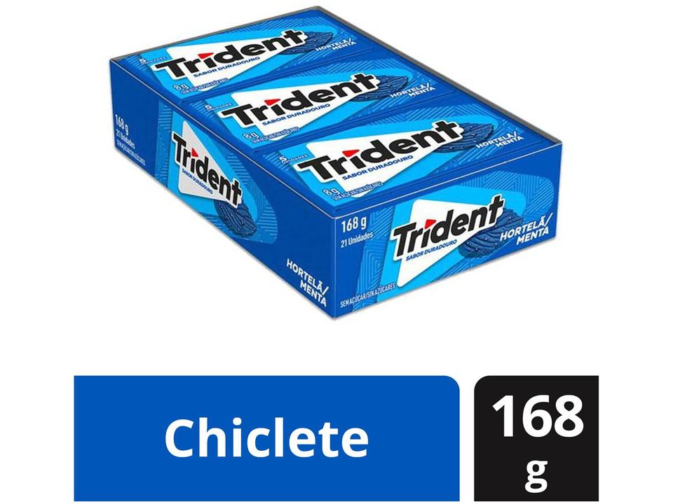Chiclete Trident 5s Hortelã Sem Açúcar - Display com 21 Unidades de 8g - 1