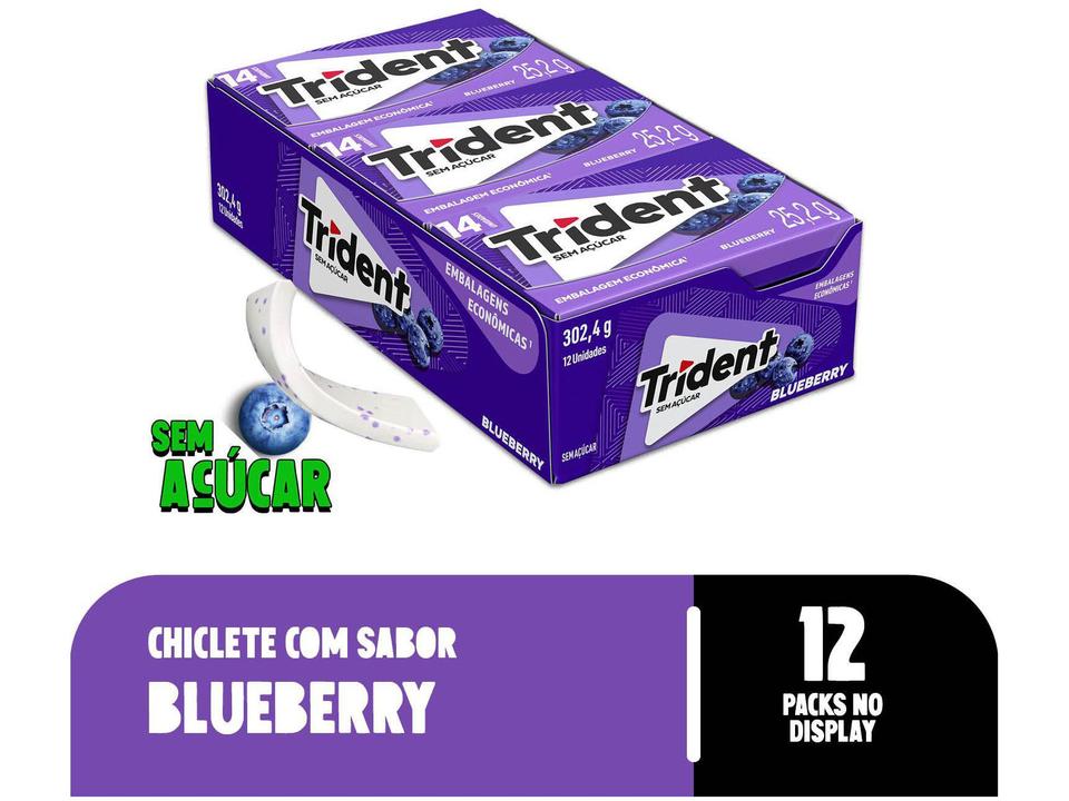 Chiclete Trident Blueberry Sem Açúcar - 1