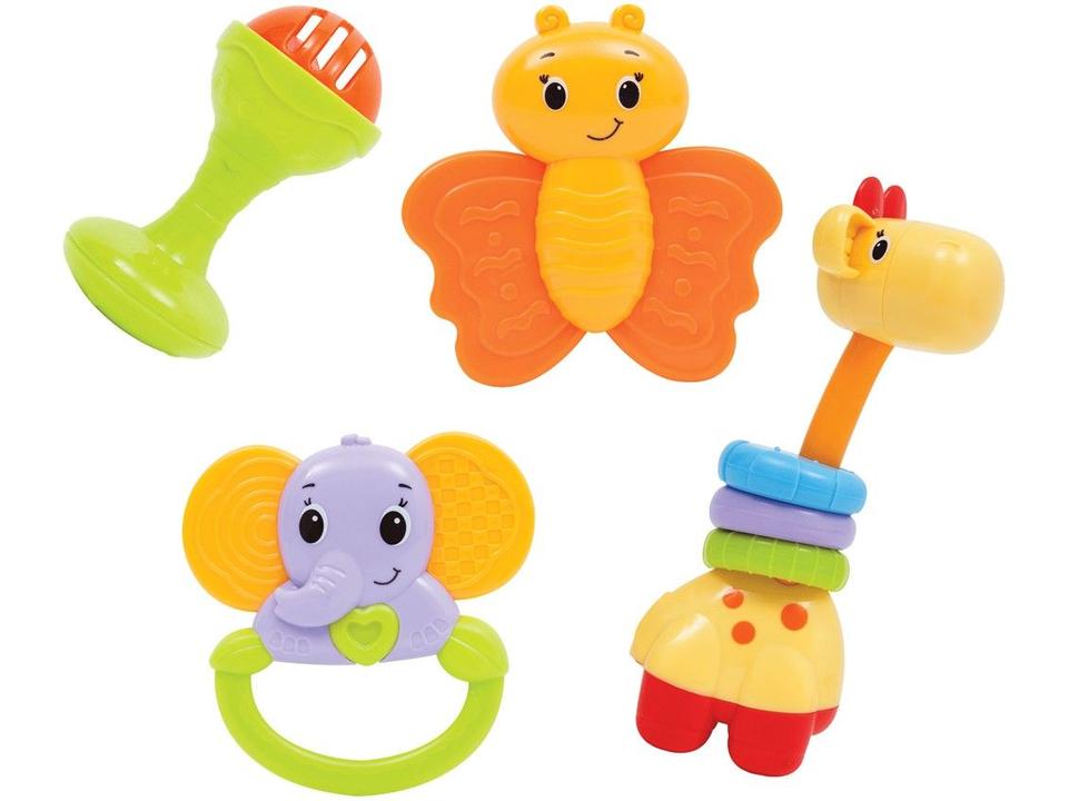 Chocalho Baby Fun 4 Peças Buba - 1