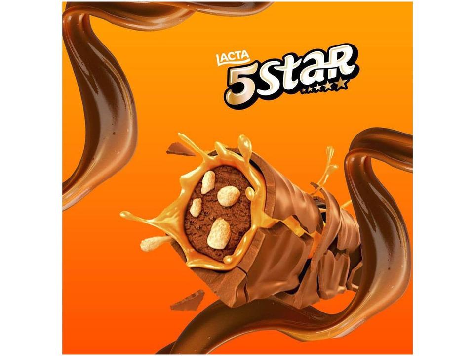 Chocolate 5 Star Recheado com Caramelo e Biscoito Display com 18 Unidades de 40g Lacta - 4