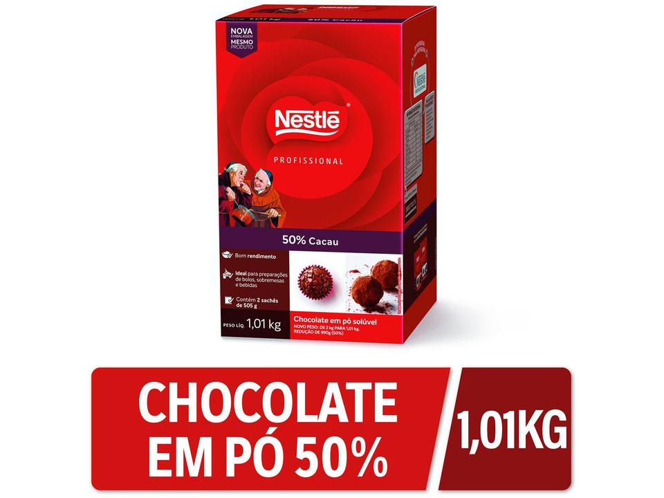 Chocolate em Pó 50% Cacau Nestle Profissional Dois Frades Caixa - 1