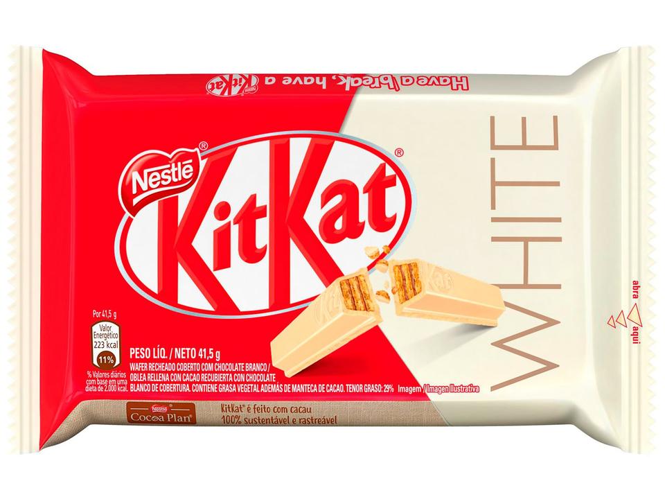 Chocolate Kit Kat White Chocolate Branco 24 Unidades Nestlé - 4