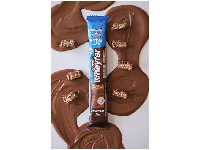Chocowheyfer Mais Mu Wafer Proteico Sabor Chocolate 6g de Proteína Zero Açúcar Display com 12 Unidades - 4