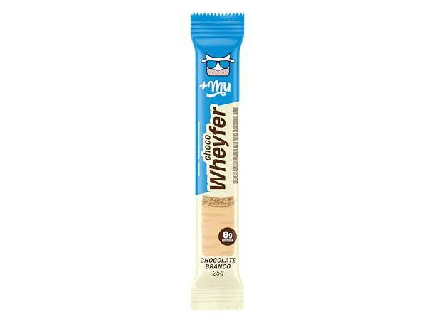 Chocowheyfer Mais Mu Wafer Proteico Sabor Chocolate Branco 6g de Proteína Zero Açúcar Display com 12 Unidades - 1