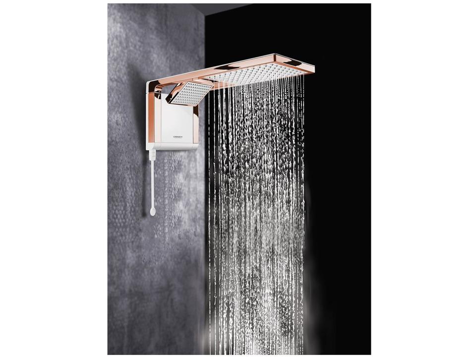 Chuveiro Lorenzetti Acqua Duo Ultra 7510126 - 5500W Branco e Rose Gold Temperatura Gradual - 110 V - 1