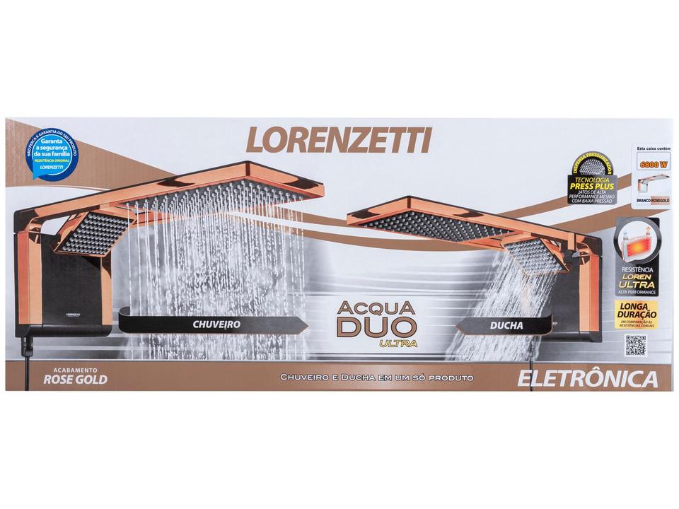 Chuveiro Lorenzetti Acqua Duo Ultra 7510126 - 5500W Branco e Rose Gold Temperatura Gradual - 110 V - 9