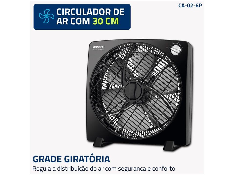 Circulador de Ar Mondial Premium CA-02 3 Velocidades - 1