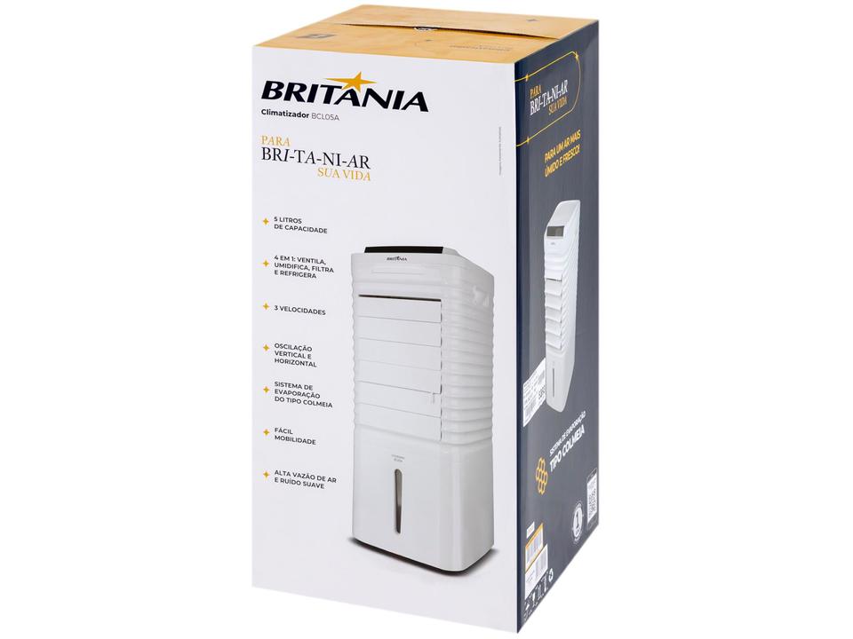 Climatizador de Ar Britânia Frio 3 Velocidades 5L BCL05A - 10