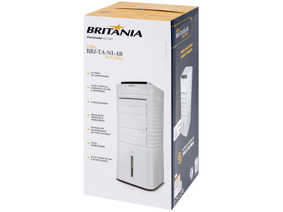 Climatizador de Ar Britânia Frio 3 Velocidades 5L BCL05A - 10