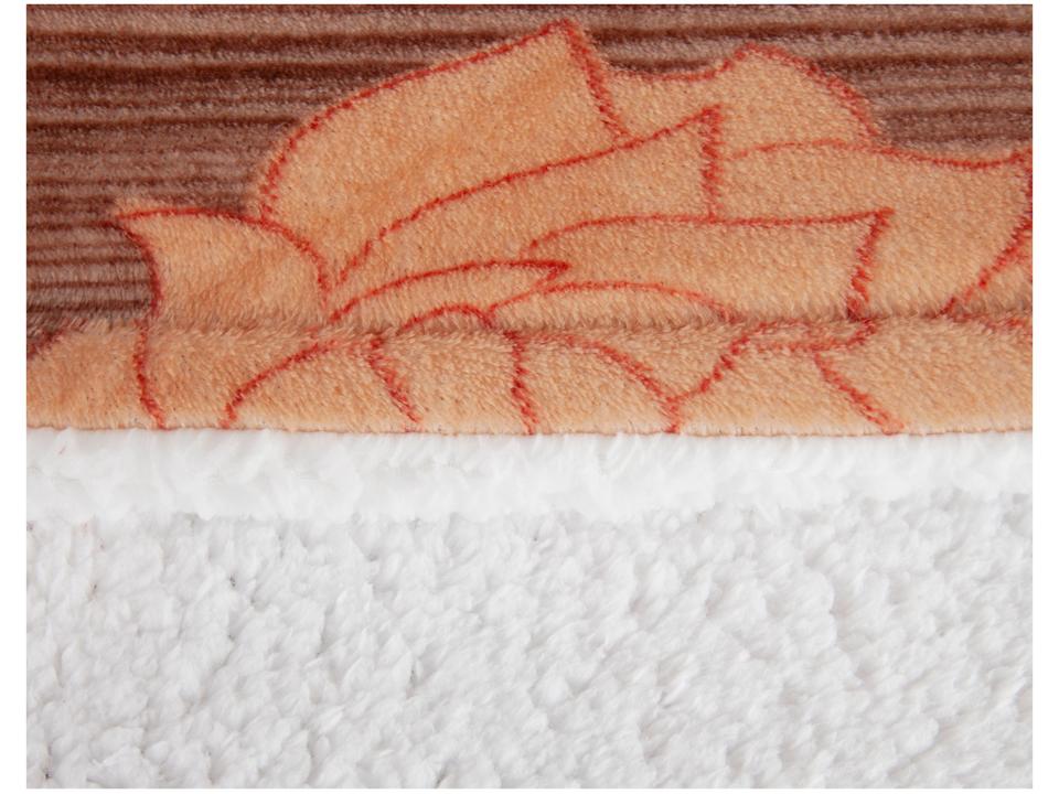 Cobertor Casal Jolitex de Microfibra Sherpa Abrantes Marrom - 5