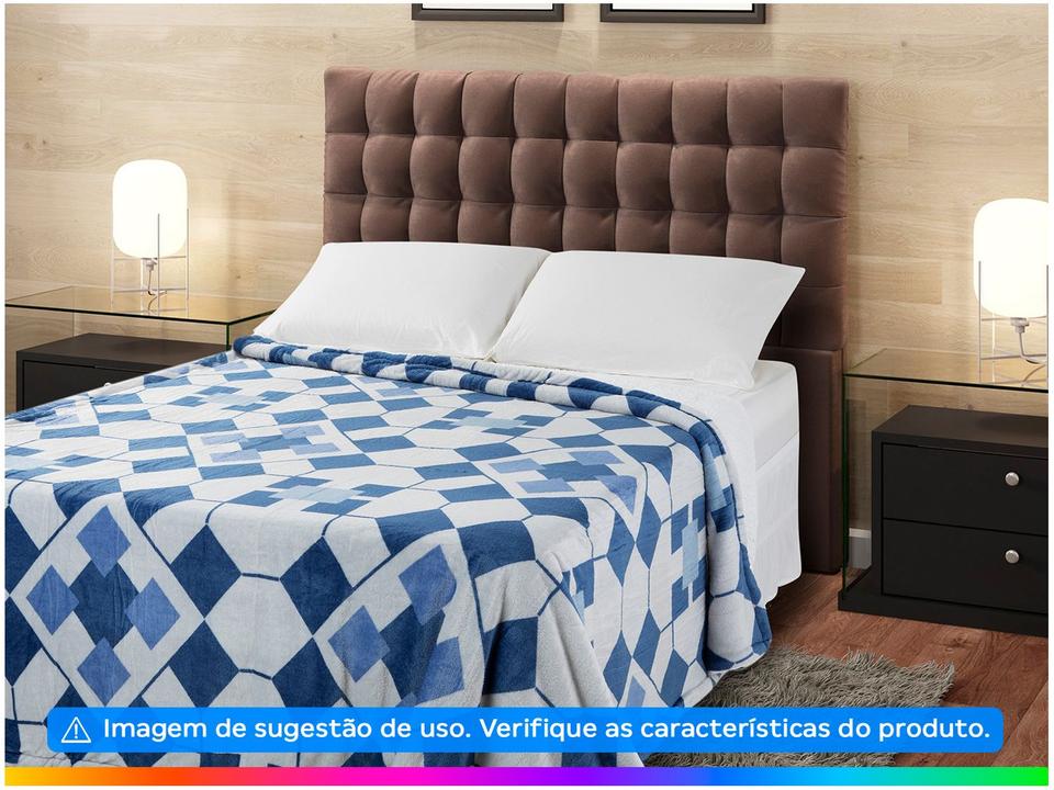 Cobertor Casal Jolitex Poliéster Azulejo - 3