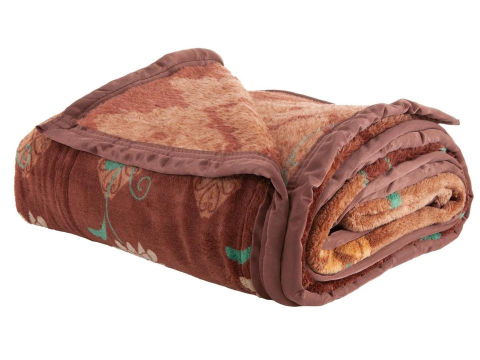 Cobertor Casal Jolitex Poliéster Dyuri Plus Pilcomayo Marrom e Branco - 3