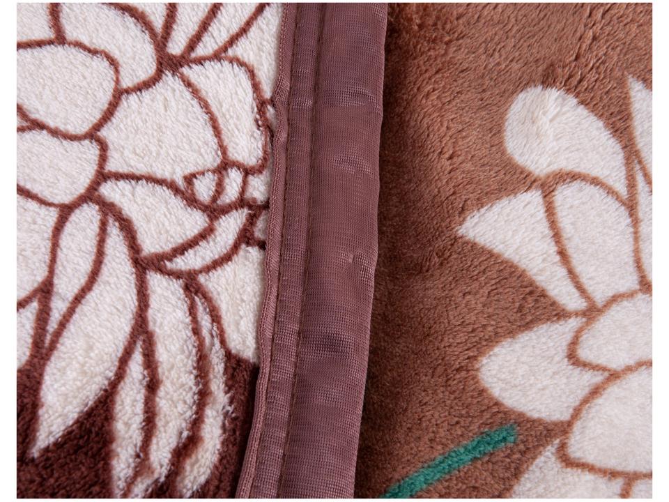 Cobertor Casal Jolitex Poliéster Dyuri Plus Pilcomayo Marrom e Branco - 4