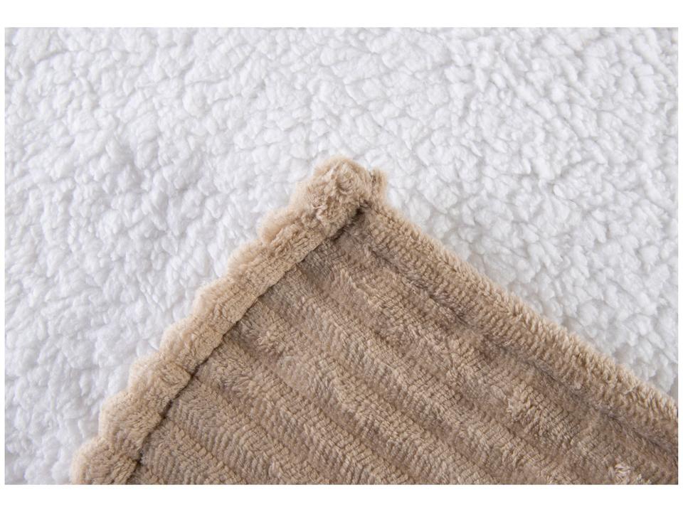 Cobertor Queen Jolitex Poliéster Dyuri Bege - 5