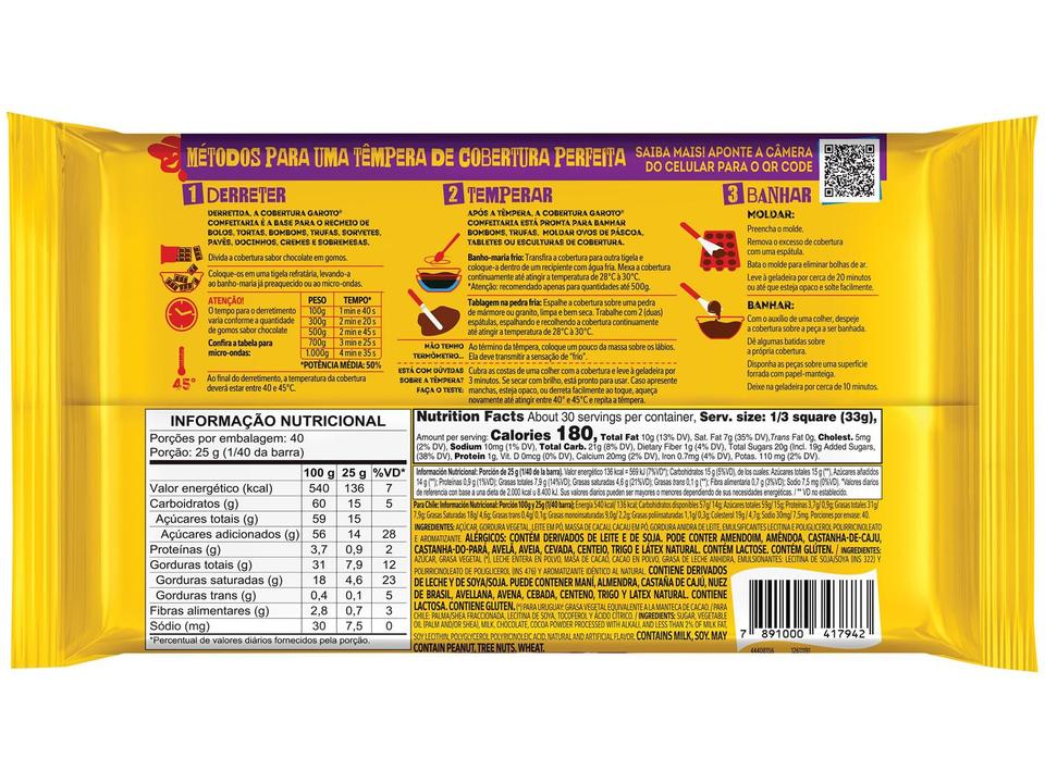 Cobertura Chocolate ao Leite Garoto Integral Confeitaria 2,1kg - 3