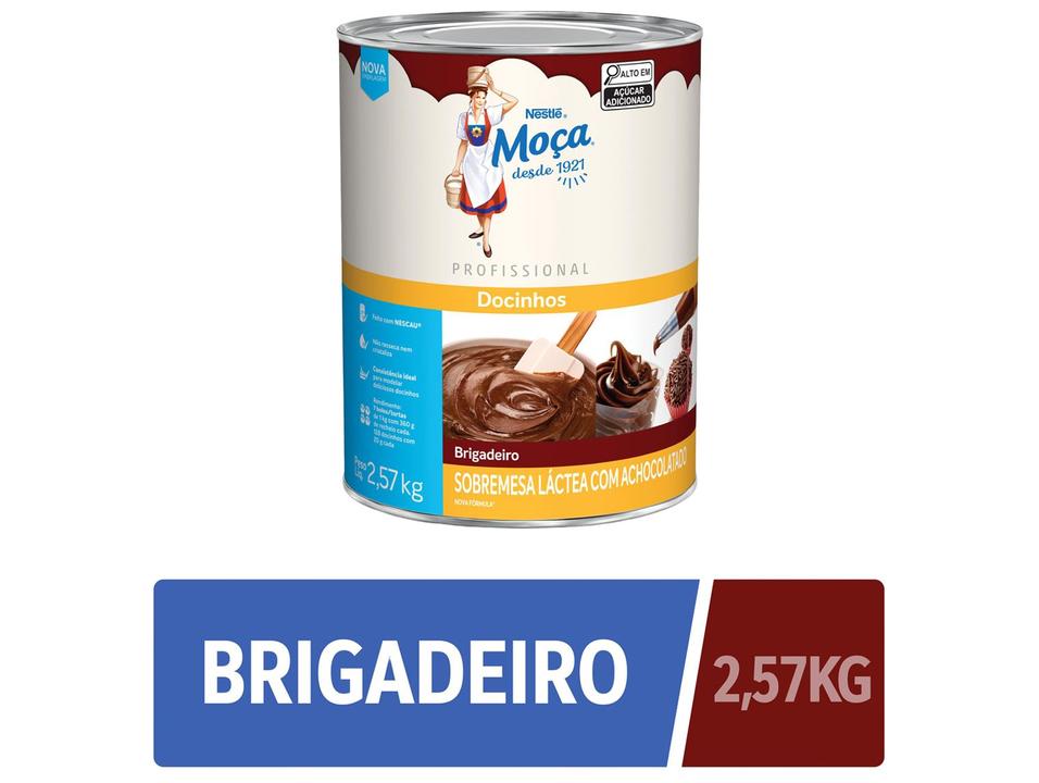Cobertura e Recheio Brigadeiro Nestlé Moça Profissional Docinhos 2,57kg - 1