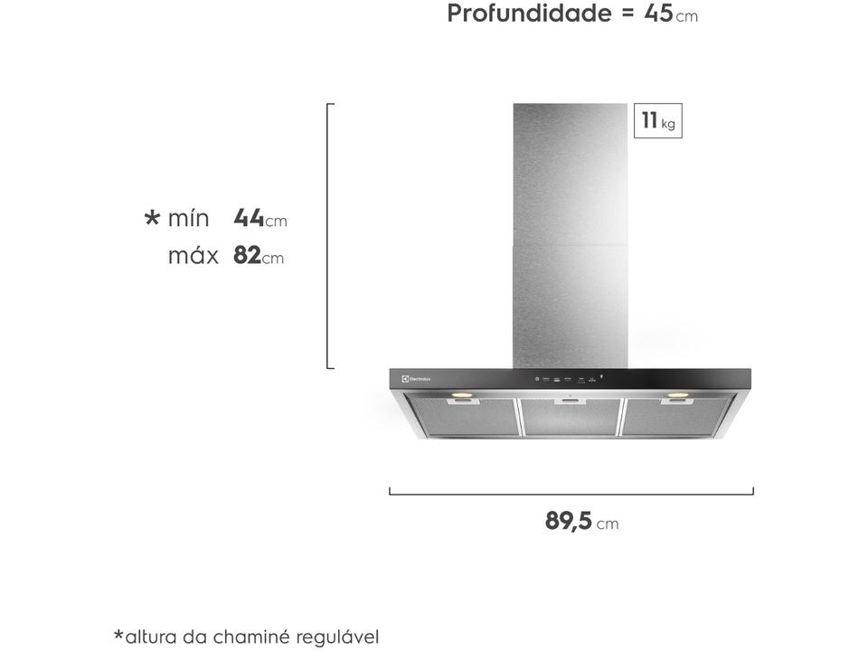Coifa de Parede Electrolux 90cm Inox 5 Bocas Experience CE9TF - 7