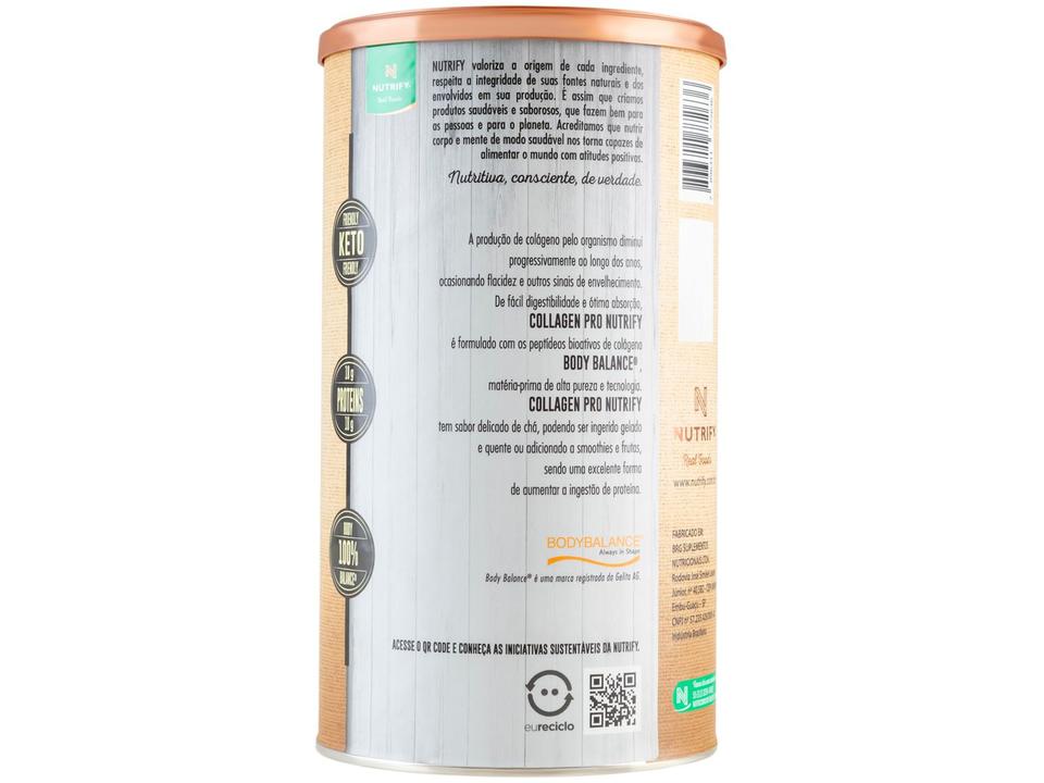 Colágeno Hidrolisado Nutrify Collagen Pro em Pó - 450g Chá Branco com Lichia Natural - 3