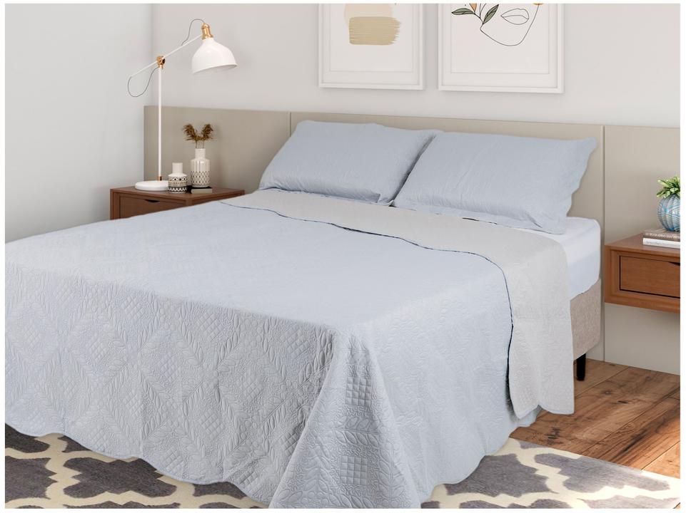 Colcha Casal Jolitex Ultrasonic Dyuri Cinza Prata 3 Peças - 3