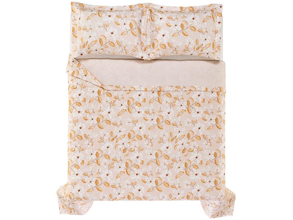 Colcha King Karsten 100% Algodão Cecília Branco e Bege 3 Peças - 2