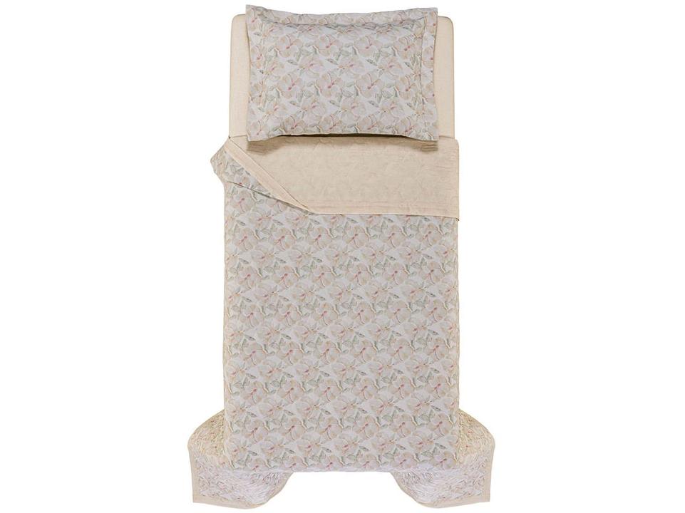 Colcha Solteiro Karsten 100% Algodão Justine Branco e Verde 2 Peças - 3