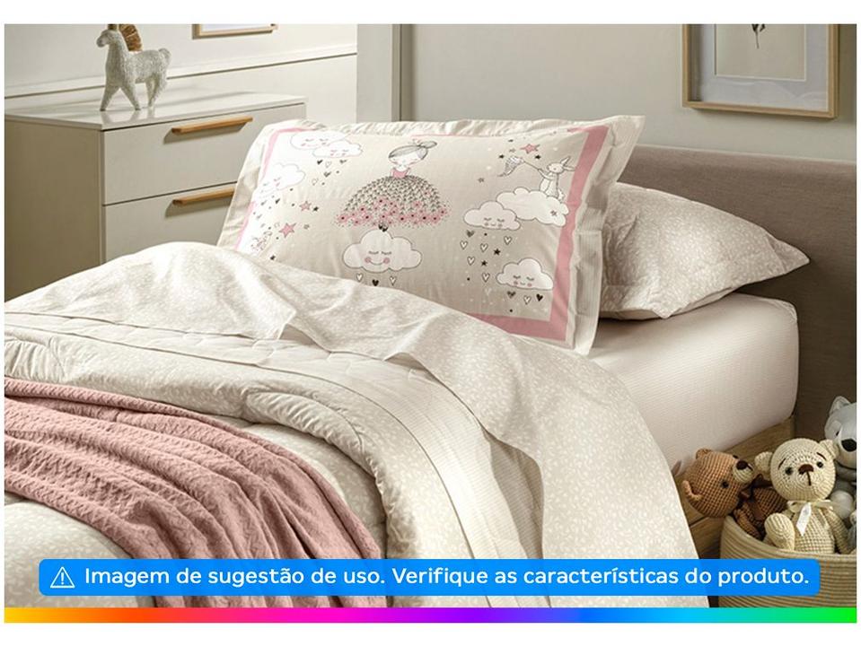 Colcha Solteiro Karsten 100% Algodão Lari II Bege e Branco 2 Peças - 1