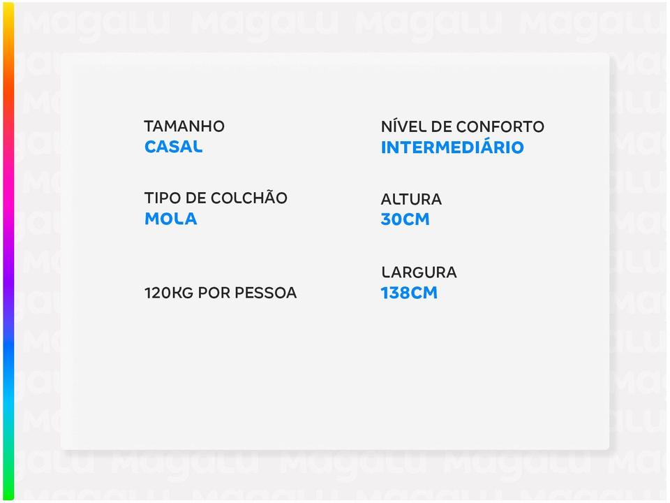 Colchão Casal Castor de Mola 30x138x188cm Revolution Tecnopedic One Face - 2