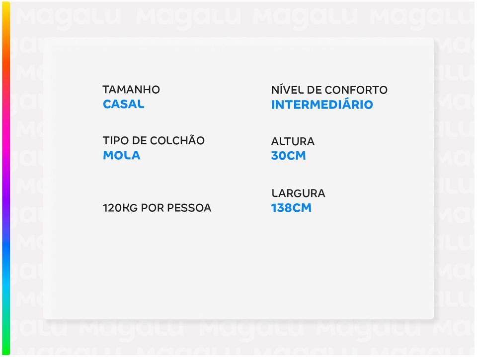 Colchão Casal Castor de Mola 30x138x188cm Revolution Tecnopedic One Face - 2