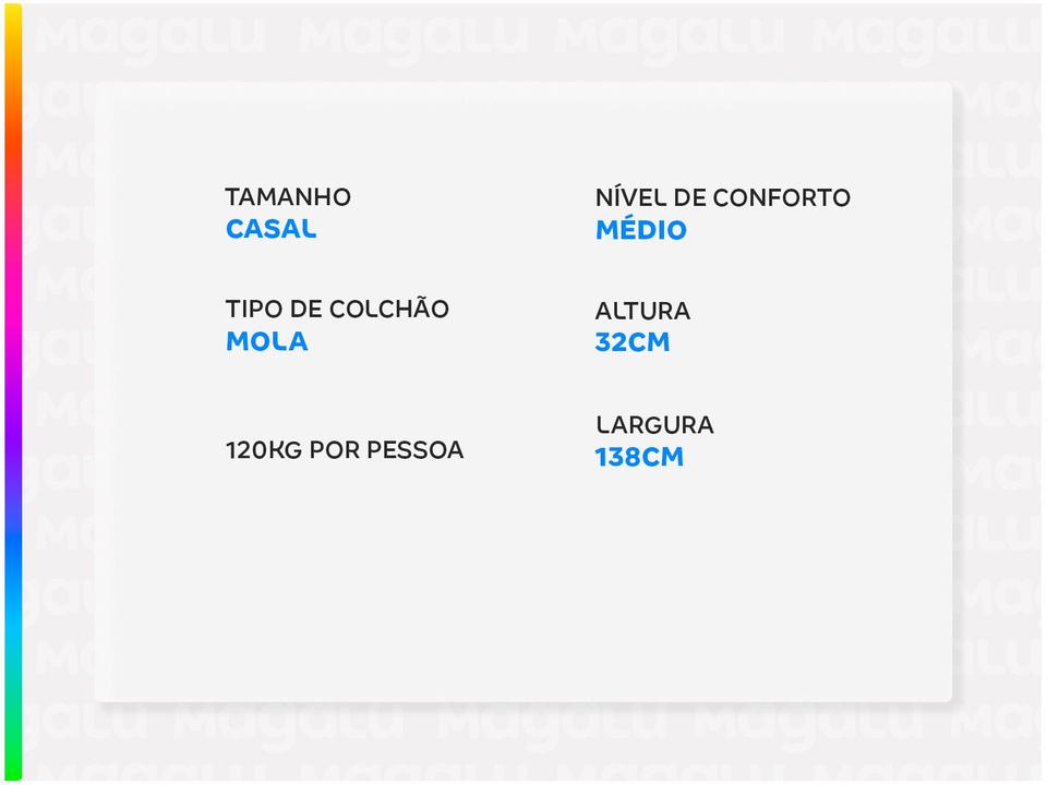 Colchão Casal Castor Mola - 2