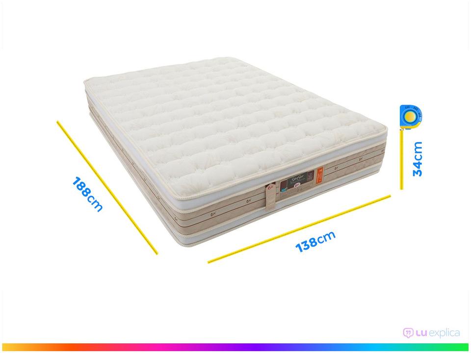 Colchão Casal Castor Mola Ensacadas/Pocket 34cm de Altura Silver Star - 3