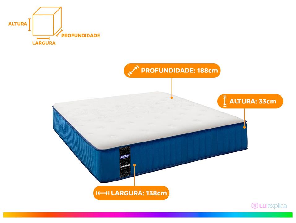 Colchão Casal Gazin de Mola 33x138x188cm Nevasca - 4