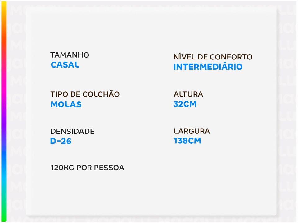 Colchão Casal Gazin de Molas Ensacadas 32x138x188cm Diamond Black - 2