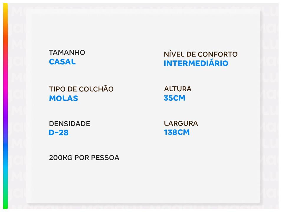 Colchão Casal Gazin de Molas Ensacadas 35x138x188cm Veneza - 2
