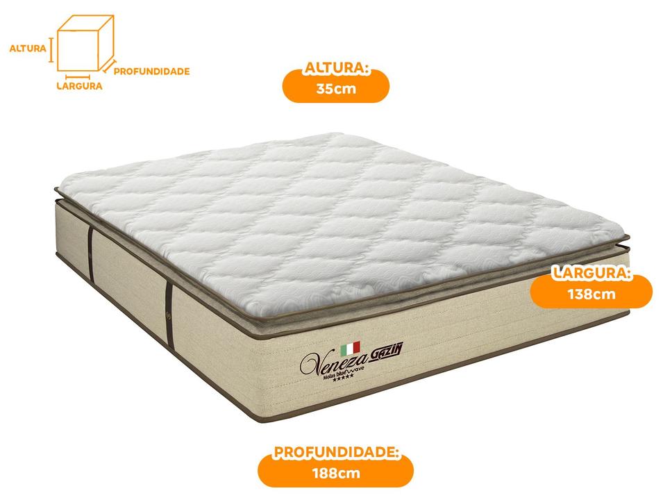 Colchão Casal Gazin de Molas Ensacadas 35x138x188cm Veneza - 4