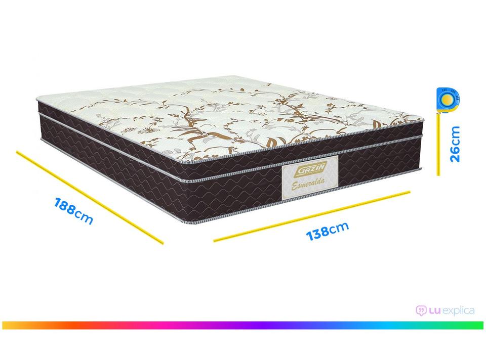 Colchão Casal Gazin de Molas Ensacadas D28 26x138x188cm Esmeralda - 6