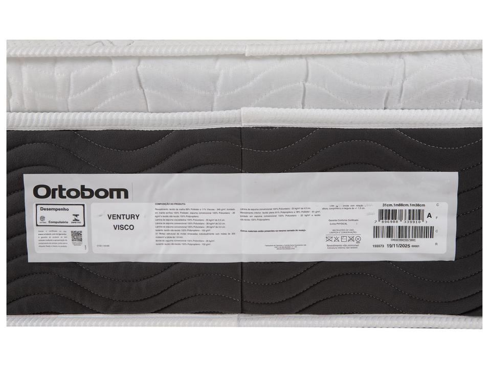 Colchão Casal Ortobom de Molas Ensacadas 31x138x188cm Ventury Visco - 6
