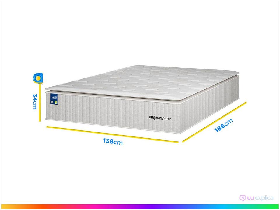 Colchão Casal Plumatex de Mola Ensacada 138x34x188cm Magnum Maxx - 3