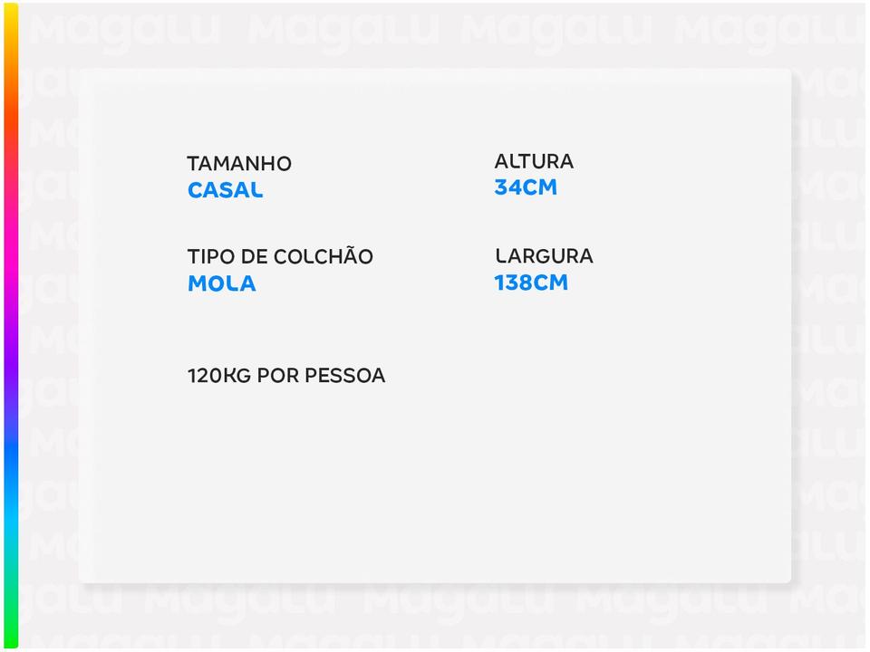 Colchão Casal Plumatex de Mola Ensacada 138x34x188cm Magnum Maxx - 2