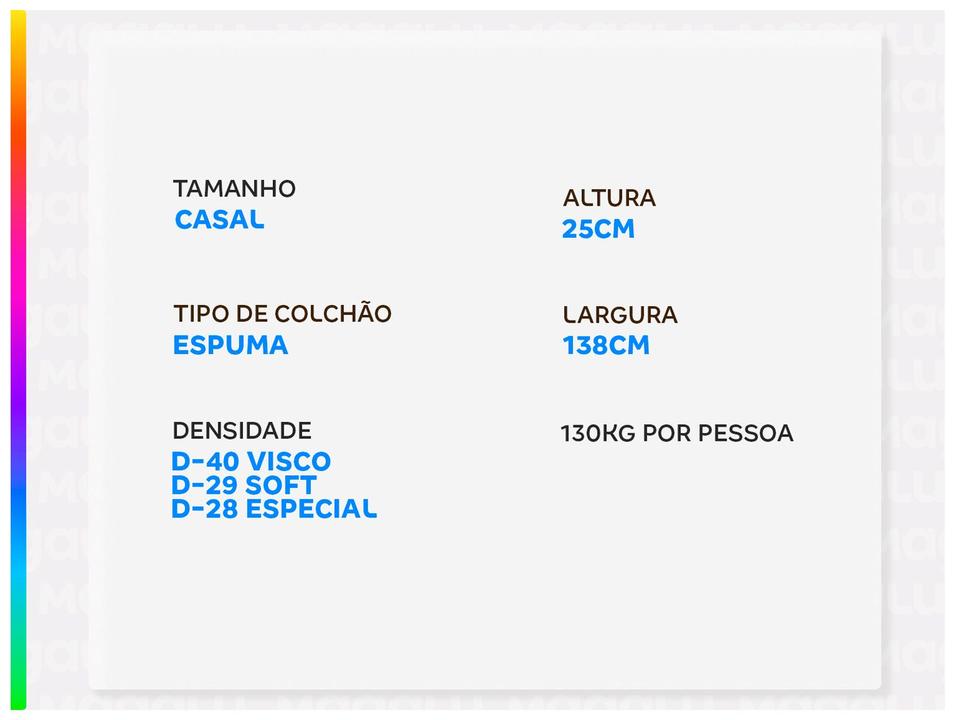 Colchão Casal Umaflex de Espuma 25x138x188cm Siena Visco - 1