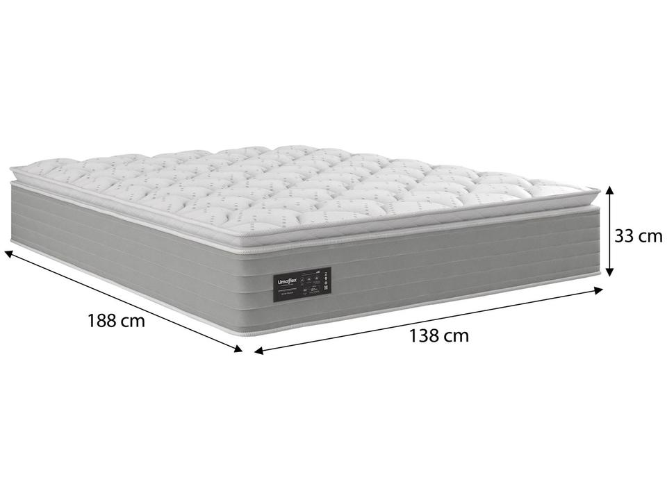 Colchão Casal Umaflex de Molas Ensacadas 33x138x188cm New Prada - 3
