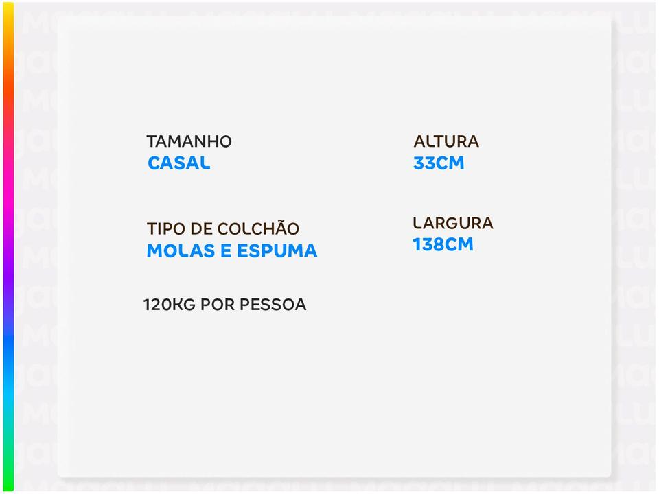 Colchão Casal Umaflex de Molas Ensacadas 33x138x188cm New Prada - 1