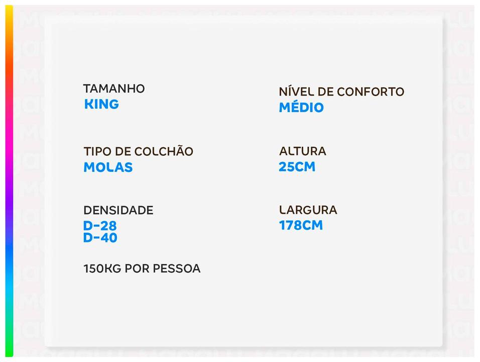 Colchão King Zissou de Mola 25x178x198cm Spark - 2