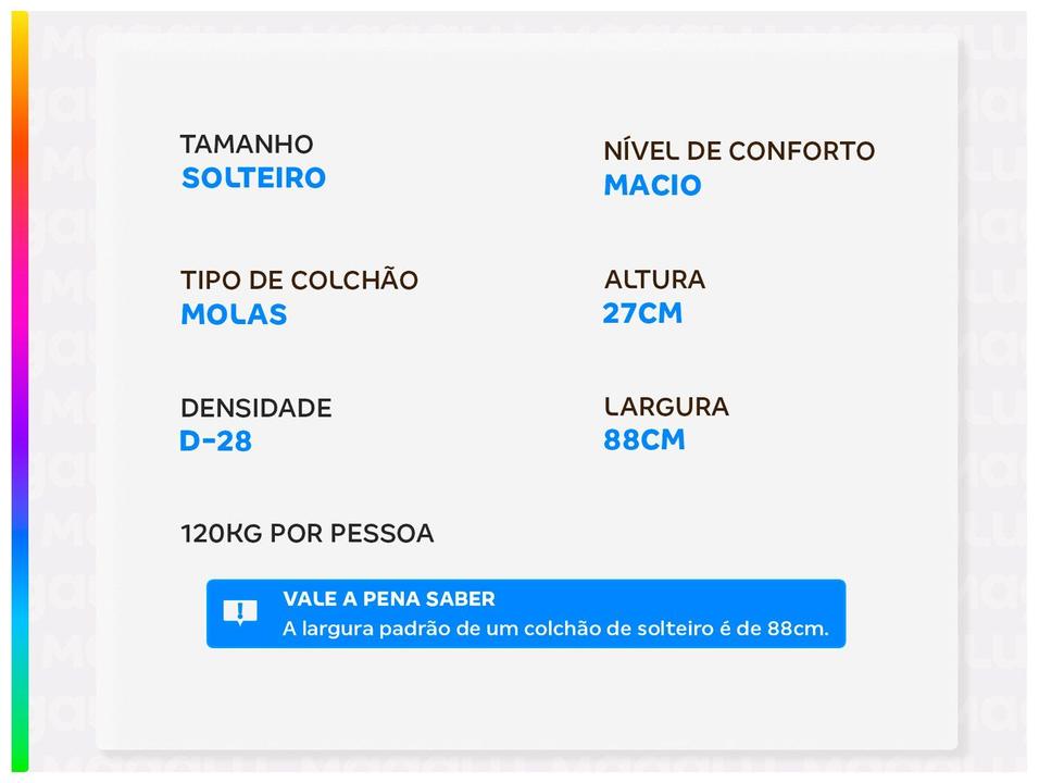 Colchão Solteiro Americanflex de Molas Ensacadas D28 27x88x188cm Gold Gel - 2