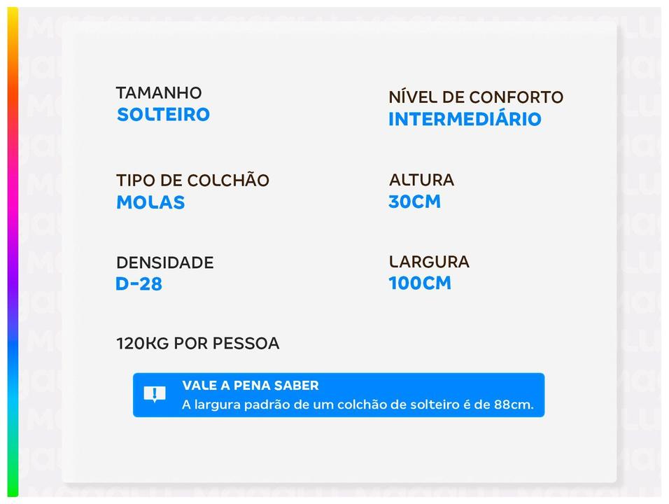 Colchão Solteiro Americanflex de Molas Ensacadas D28 30x100x200cm Lumi Amx - 2