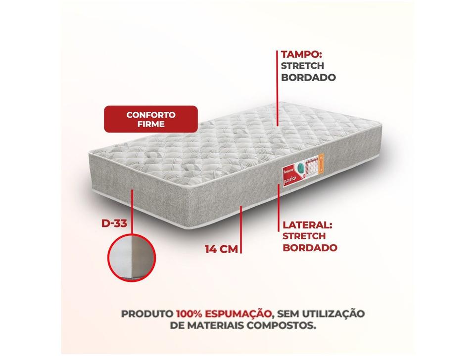 Colchão Solteiro de Espuma D33 14x78x188cm Turquesa - 4