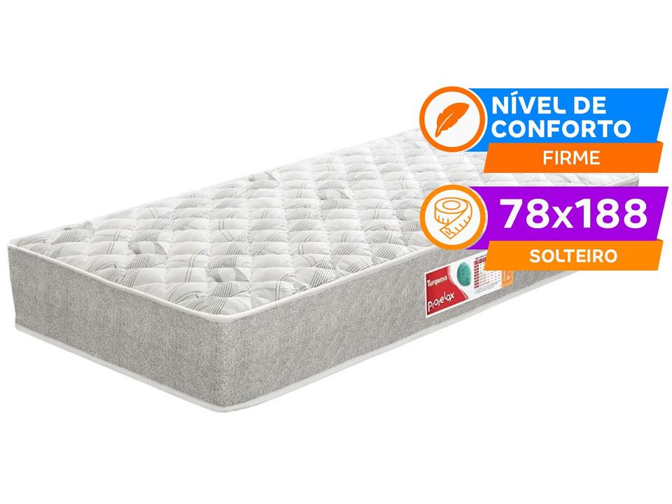 Colchão Solteiro de Espuma D33 14x78x188cm Turquesa - 1