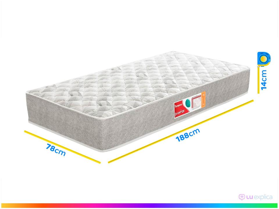 Colchão Solteiro de Espuma D33 14x78x188cm Turquesa - 3