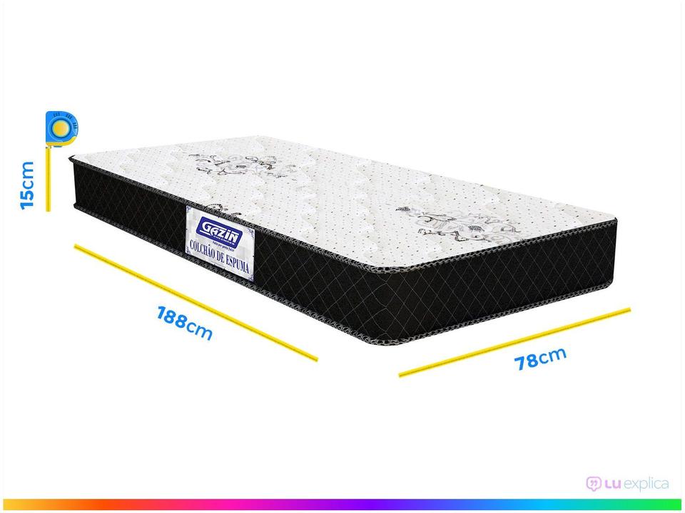Colchão Solteiro Gazin de Espuma D33 15x78x188cm - 3